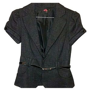 Forever 21 gray black short sleeve jacket